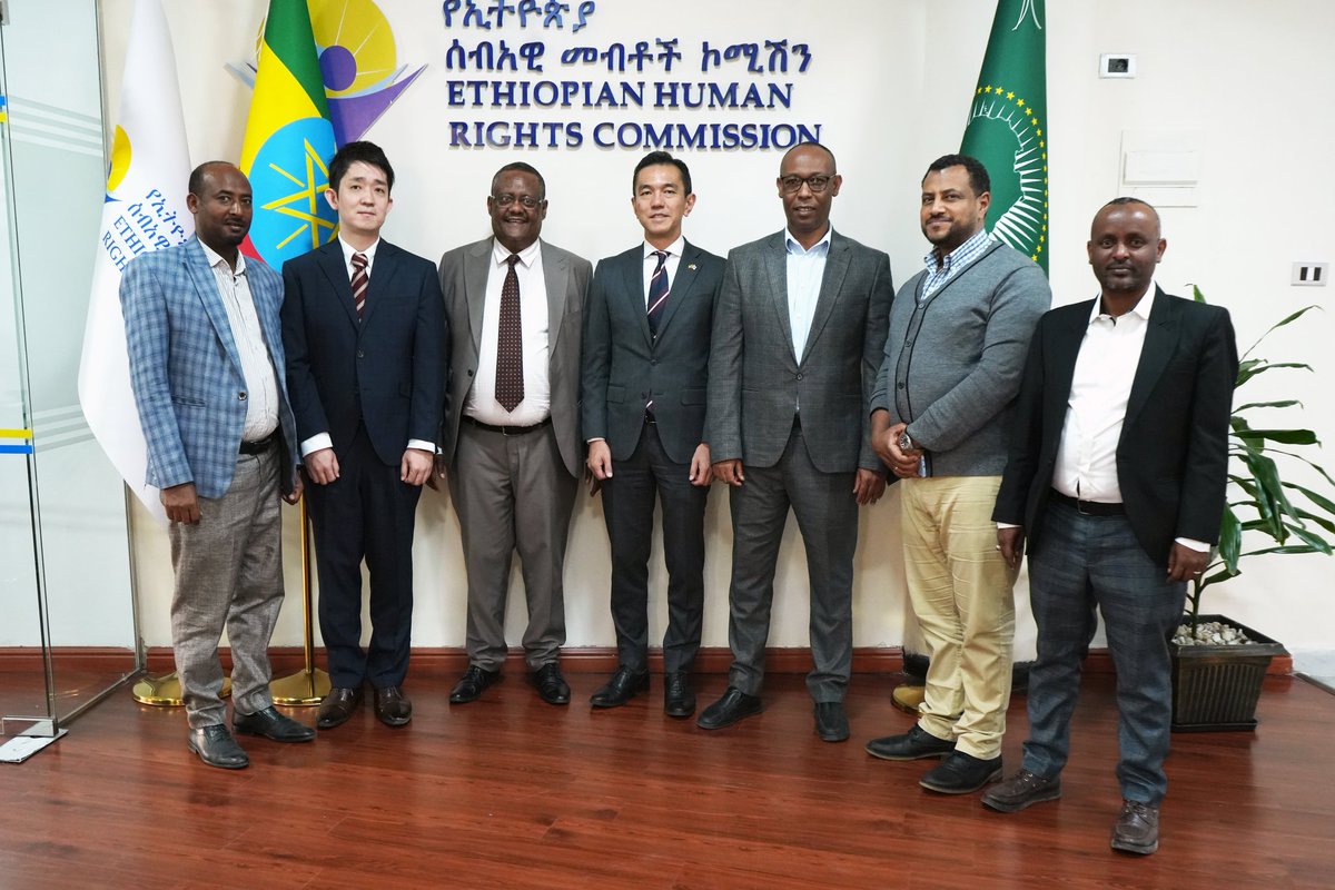 BerAdello's tweet photo. Great discussion with Mr. Hiroyuki Yakushi, Chief Representative of @JICA_Official Ethiopia. Appreciated JICA’s recognition of EHRC’s election monitoring. We explored further partnerships in capacity building and human rights promotion. 🇪🇹🇯🇵

​#HumanRights #Ethiopia #JICA https://t.co/icFY2jWFod