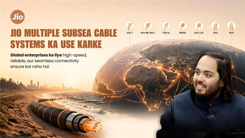 RelianceUpdate_'s tweet photo. From India to the world, Jio’s subsea cable systems are strengthening global enterprise connectivity with speed, scale, and reliability.

#Jio https://t.co/oaPcPNZATR