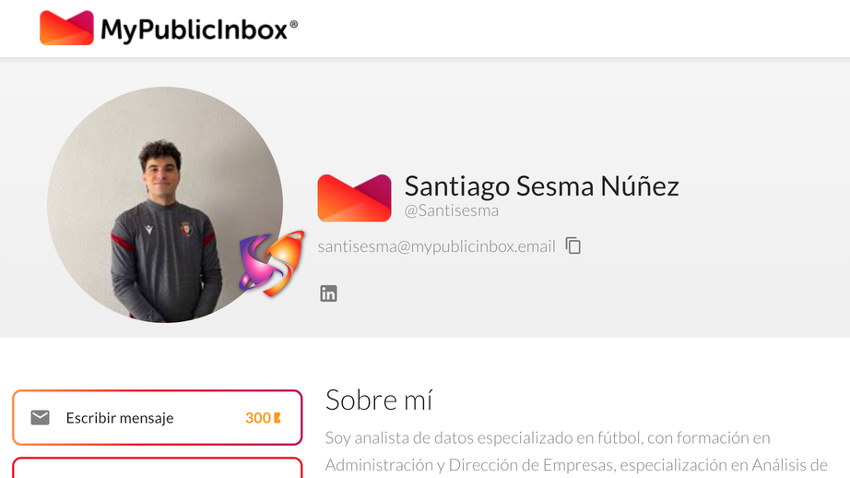 mypublicinbox's tweet photo. Damos hoy la bienvenida a la plataforma a Santiago Sesma Núñez, analista de datos enfocado en el deporte, se especializa en el fútbol cursando el #MásterenBigDataaplicadoalScoutingenFútbol de @SportsDataCamp. Actualmente es analista del @Osasuna. Descubre más sobre él y todo lo que hace en… https://t.co/iv8GMU9I3H