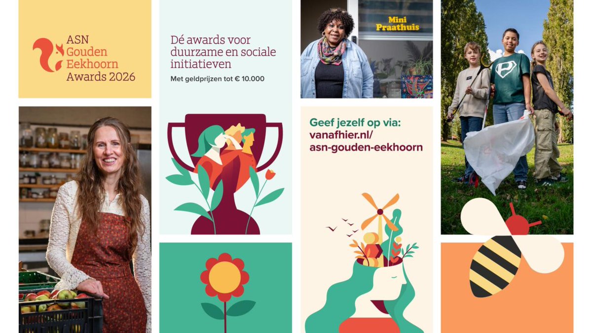haarlem's tweet photo. Maak jij het verschil in de buurt? Meld je aan voor de ASN Gouden Eekhoorn Awards: Zet jij je in voor een mooiere toekomst, maak je samen met je buren de wijk groener, of repareer je spullen voor anderen? Dan heeft ASN Bank goed nieuws voor je. De… https://t.co/RNomWZ5wMS https://t.co/QwZnAmJqFB
