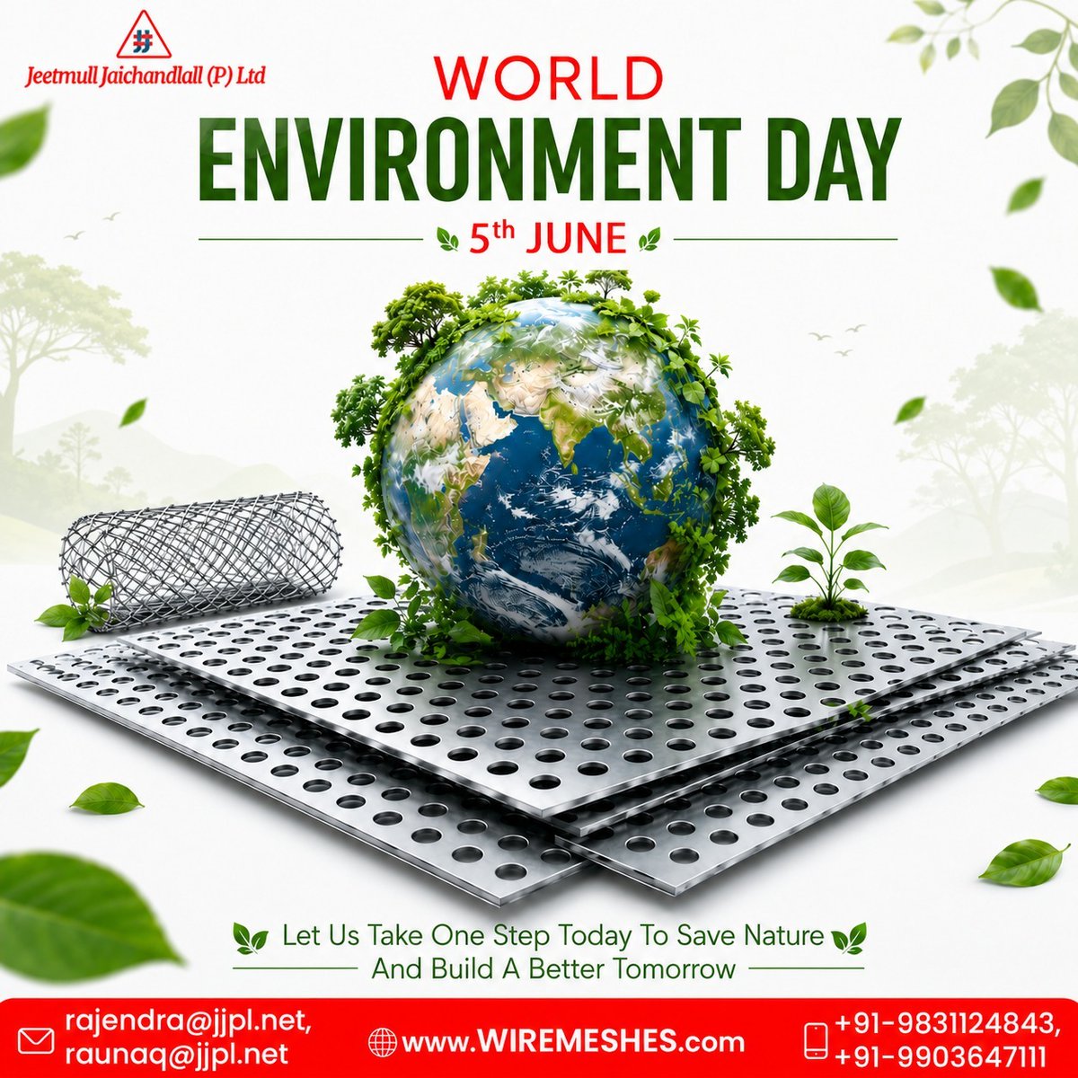 Jeetmull's tweet photo. 🌍 Happy World Environment Day 🌱

Responsible manufacturing and environmental stewardship go hand in hand. Together, let's reduce waste, conserve resources, and build a greener tomorrow.

#WorldEnvironmentDay #EnvironmentDay #Sustainability #GoGreen #SaveNature #GreenFuture https://t.co/iQDjG4vmyQ