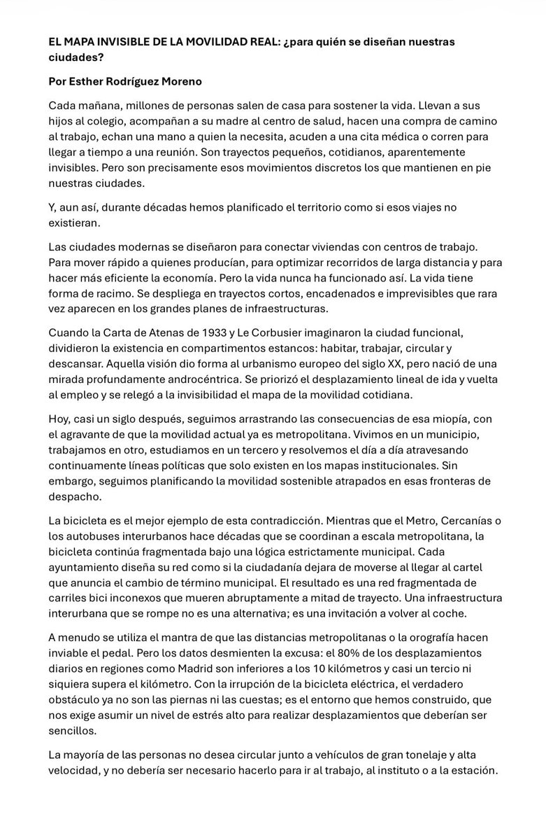 EstherCCMadrid's tweet photo. Escribo hoy sobre urbanismo de proximidad en el Día Mundial del Medio Ambiente ♻️🌍🌿🌴🌊
#DíaDelMedioAmbiente #WorldEnvironmentDay #MedioAmbiente #Environment https://t.co/mn4xs3HaEO
