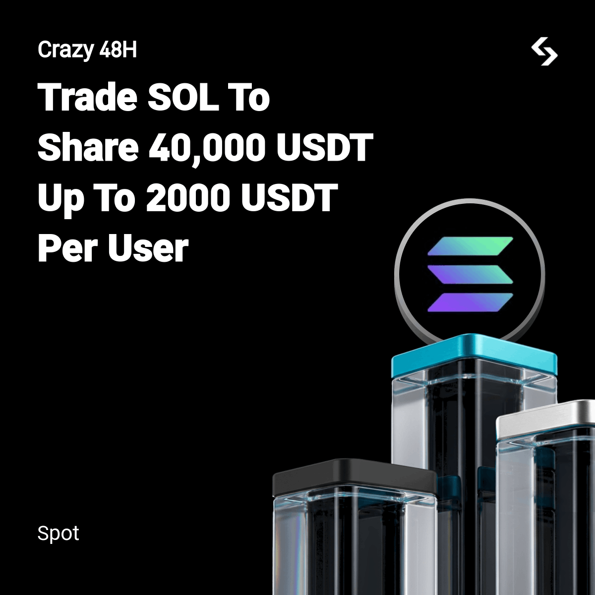 bitget's tweet photo. Crazy 48H with $SOL: 20,000 USDT up for grabs! 

🏆 256 winners | Up to 2000 USDT per user 
⏳48 hrs only: June 5, 16:00 – June 7, 16:00 (UTC)
 
Join now: https://t.co/uUbBfE4ev8 https://t.co/btFCstlHiy