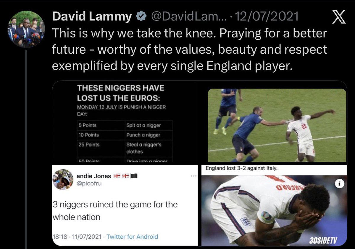 Alexarmstrong's tweet photo. David Lammy won’t take the knee for Henry Nowak. But he strongly supported and indeed vehemently defended taking the knee for George Floyd and BLM.

Why such sheer hypocrisy, David?

Well at least there is always a tweet, isn’t there @DavidLammy? https://t.co/Inpy9ofOPf