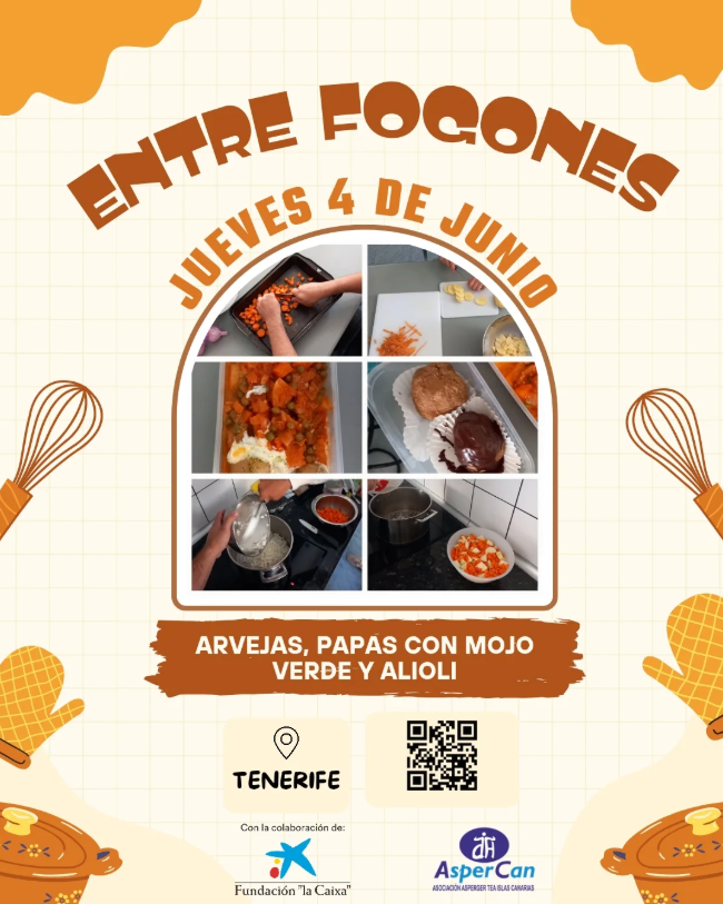 AspercanONG's tweet photo. Esta semana continuaMoS con el proyecto "Entre fogones". Un proyecto dirigido íntegramente a las personas adultas de AsperCan para mejorar e impulsar la autonomía en la cocina.
Agradecemos la colaboración de @fundlacaixa y @caixabank que hacen posible este fantástico proyecto. https://t.co/kIc6w3X77J