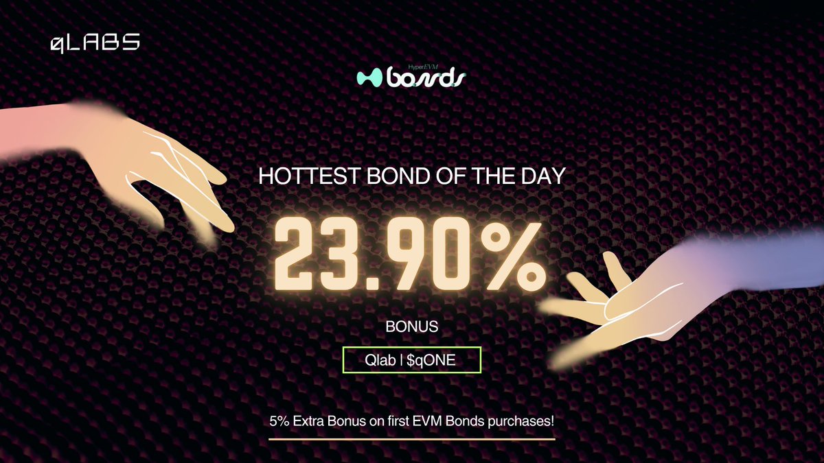 0x_Brave's tweet photo. Not gonna lie, 23.9% bonus on the $qONE bond is pretty hard to miss 👀

Feels like more people are starting to pay attention as qVAULT gets closer to launch.

What I like is that there's actually a product story behind it. @qlabsofficial isn't just talking about security, they're building tools around it.

The bond is giving people a way to stack more $qONE while following the ecosystem's progress.

Definitely one of the more interesting things I've seen on HyperEVM today 🔥

Are you bonding or waiting for qVAULT launch? 👇

https://t.co/sl17cFkLe0

#qLabs $qONE
