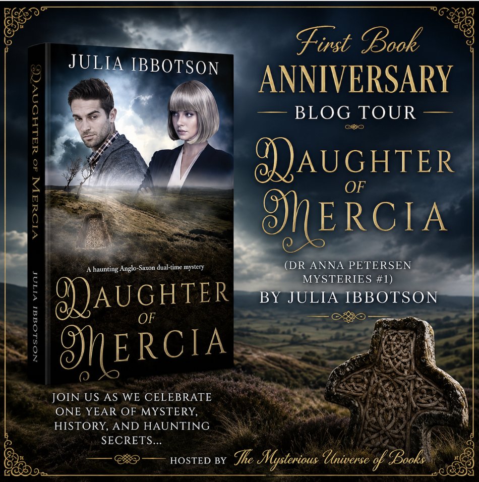 Maisy640760's tweet photo. 📚 Today's book recommendation:
Daughter of Mercia (Dr Anna Petersen Mysteries #1) by Julia Ibbotson.
https://t.co/4WABC4umOF
#JuliaIbbotson #Medieval #DualTimeline #TimeSlip #Mystery #AngloSaxon #BookBirthday #BlogTour #ReaderReachCampaign
@JuliaIbbotson @cathiedunn https://t.co/YzKoOXv0Bx
