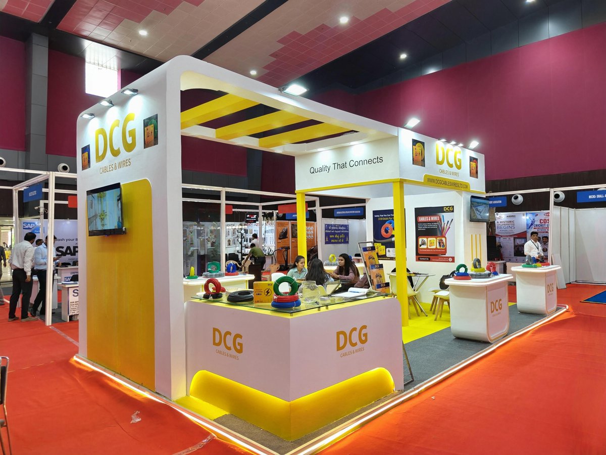 DCGCables's tweet photo. ⚡ Showcasing DCG Cables &amp; Wires at Electric Exhibition 2026.

Take a look at our exhibition booth featuring our range of House Cables designed for safety, performance, and reliability.

📍 Gujarat University Convention Centre, Ahmedabad

#DCGCables #ElectricExhibition https://t.co/jm7zLuvTed