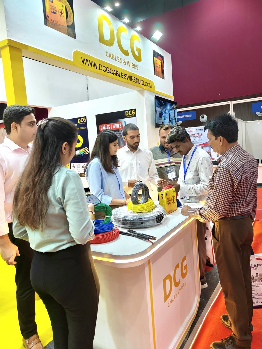 DCGCables's tweet photo. ⚡ Showcasing DCG Cables &amp; Wires at Electric Exhibition 2026.

Take a look at our exhibition booth featuring our range of House Cables designed for safety, performance, and reliability.

📍 Gujarat University Convention Centre, Ahmedabad

#DCGCables #ElectricExhibition https://t.co/jm7zLuvTed