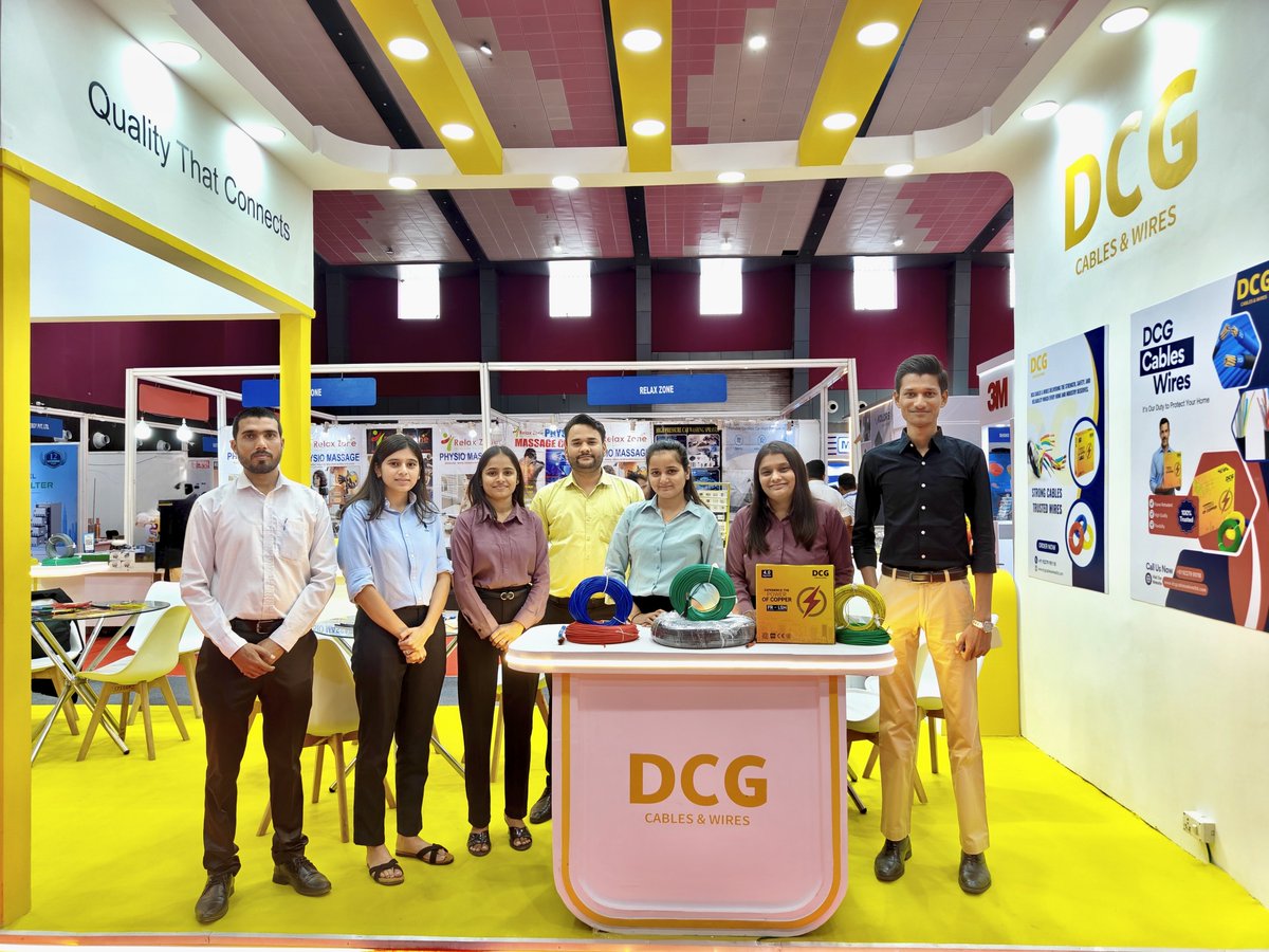 DCGCables's tweet photo. ⚡ Showcasing DCG Cables &amp; Wires at Electric Exhibition 2026.

Take a look at our exhibition booth featuring our range of House Cables designed for safety, performance, and reliability.

📍 Gujarat University Convention Centre, Ahmedabad

#DCGCables #ElectricExhibition https://t.co/jm7zLuvTed