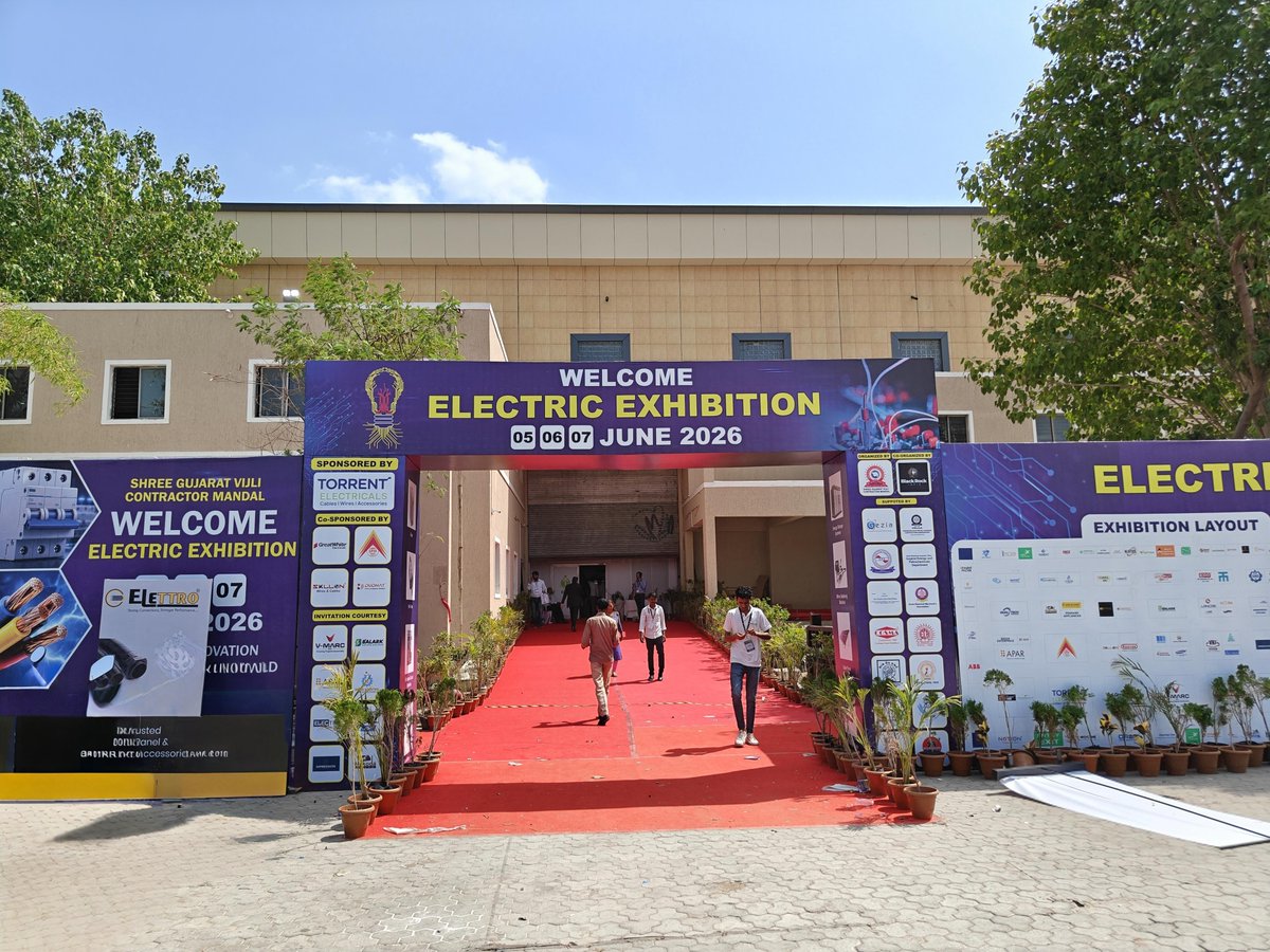 DCGCables's tweet photo. ⚡ Showcasing DCG Cables &amp; Wires at Electric Exhibition 2026.

Take a look at our exhibition booth featuring our range of House Cables designed for safety, performance, and reliability.

📍 Gujarat University Convention Centre, Ahmedabad

#DCGCables #ElectricExhibition https://t.co/jm7zLuvTed