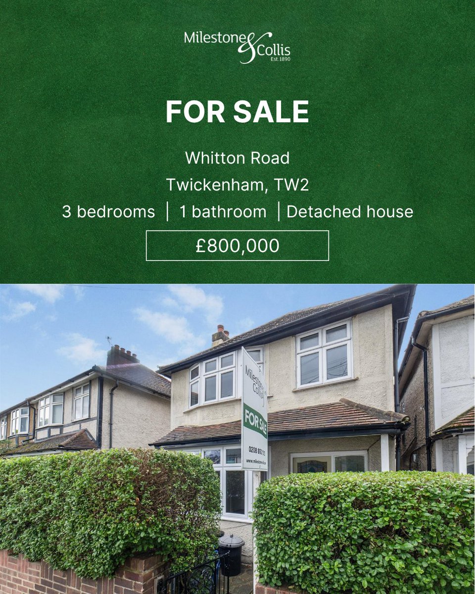 MilesCollis's tweet photo. 🏠FOR SALE
This delightful detached house offers a perfect blend of character and modern living. With three bedrooms, this home is ideal for families or those seeking extra space. 

Take a look:
https://t.co/1o2tepm1KA https://t.co/VdV1njKBaf