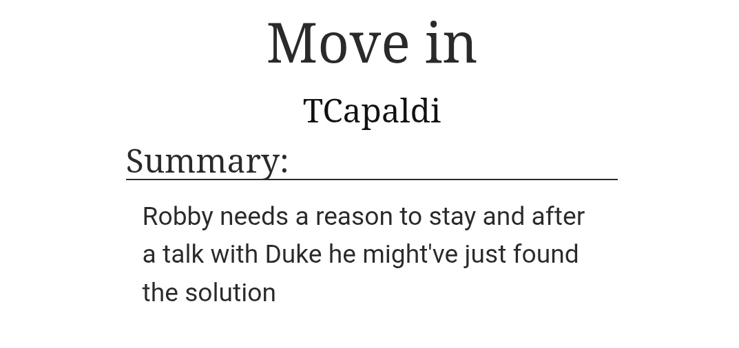 tcapaldi7's tweet photo. If anyone is interested in a sweet Hucklerobby Fic that I wrote after the Duke and Robby scene in the ambulance bay 😌❤️ https://t.co/fDnnpxPCTM