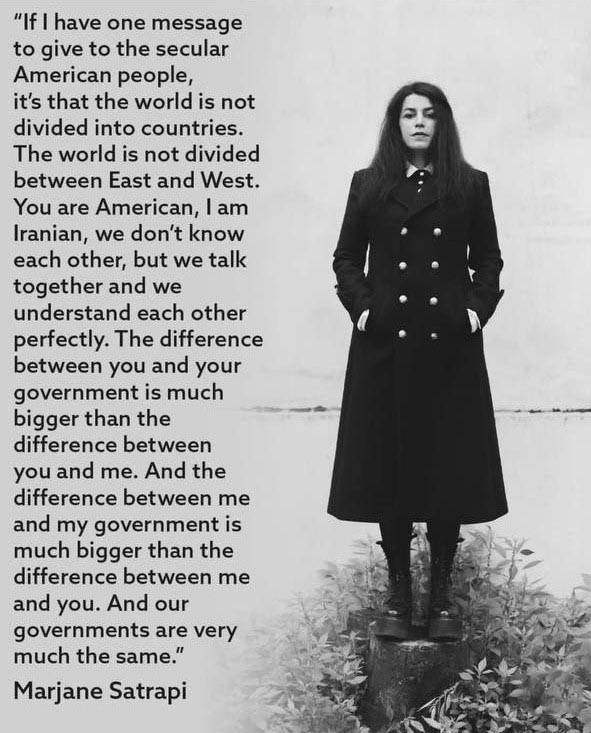 ElhamYazdanian's tweet photo. Marjane Satrapi (1969–2026)  was a French-Iranian graphic novelist, filmmaker, and children's book author. She was best known for her autobiographical graphic memoir #Persepolis. https://t.co/h3HW4DBrtF