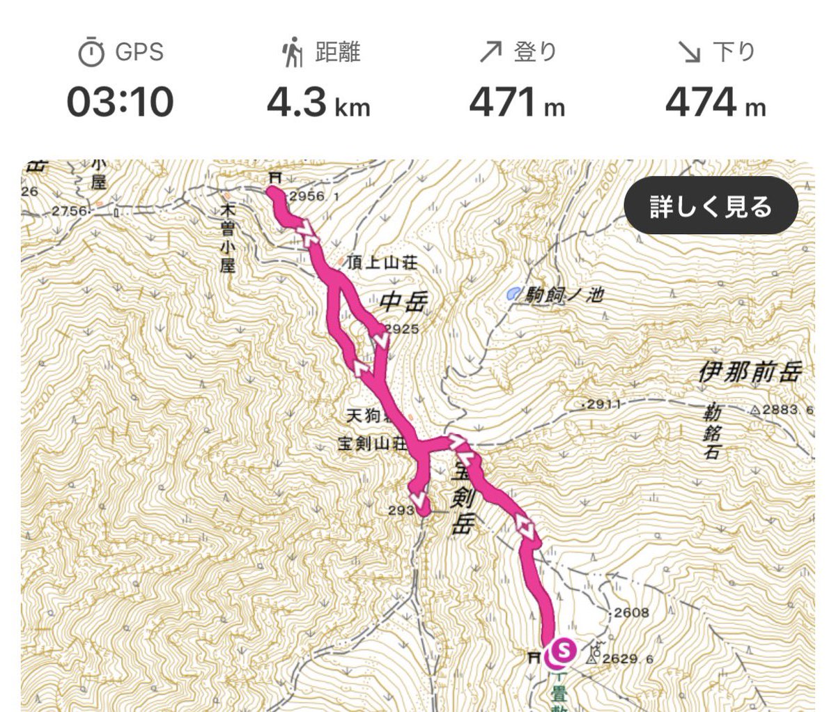 fudousander's tweet photo. 木曽駒ヶ岳　距離と累積標高だと高尾山となんら変わらないが疲労感はそこそこにある

雪道やシビアな岩稜帯が精神的負担を強めてるのかな？なんて数分前まで泳いでた岩魚を食べながら考える夕餉 https://t.co/EIVpCSW4Lk