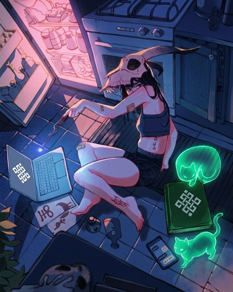martaaxel18's tweet photo. Late-night coding in the kitchen! A Ritualist sets up the system while AI copies of Siggy the cat flit around. At @ritualnet, autonomous agents work nonstop, managing capital and completing tasks even when the developer is offline. This software has a life of its own🐈‍⬛ https://t.co/CNtdgF6tiM