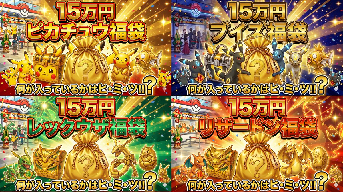 🔥🔥激アツ情報🔥🔥 明日の開店と同時に 「ピカチュウ」 「リザードン