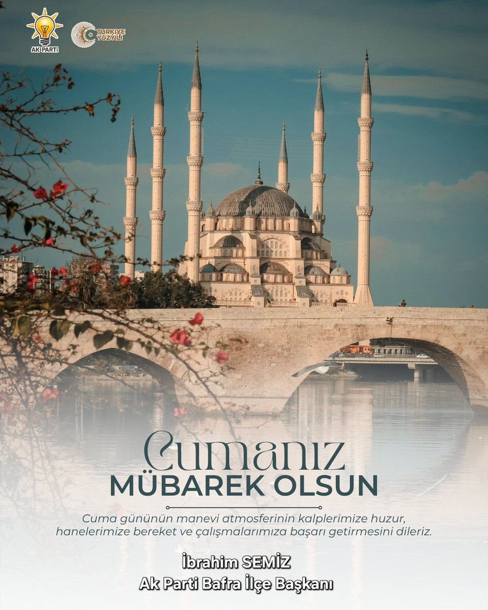 55AkPartiBafra's tweet photo. "Cumamız mübarek dualarımız kabul olsun.
Hayırlı cumalar🤲🏻🕌"

İbrahim Semiz 
Ak Parti Bafra İlçe Başkanı https://t.co/wEir2yESRU