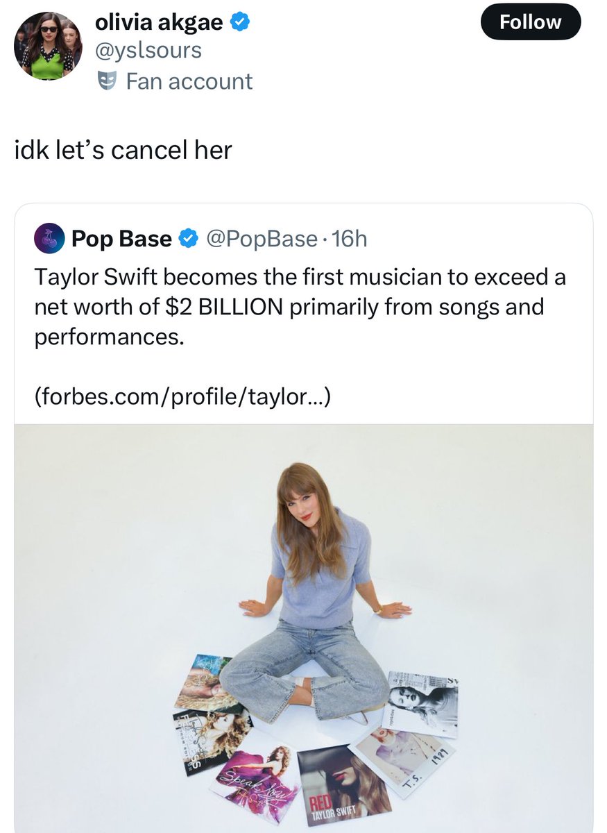athenamount's tweet photo. Kanye West is problematic nazi, Hailey Bieber and Justin Bieber are racist, Chris Brown is woman beater but Taylor Swift is the problem. https://t.co/mUe6zjg0Kj