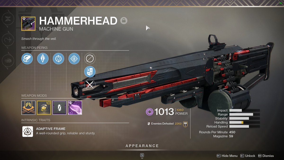 Crazywolf77's tweet photo. @CaseyRoo_ I don't know why, but this gun was just perfect. The feeling, the sound, the void damage (beeing void lock main). And I was really happy when it returned.
Close behind is Outbreak Perfected. https://t.co/5uDNrQHEUC