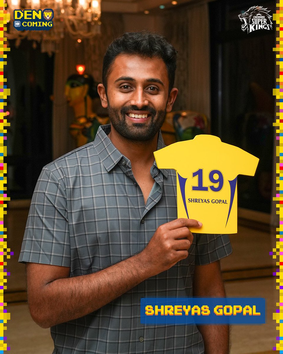 CricBhakt7380's tweet photo. CSK players in the Maharaja T20 Auction 🚨

⭐ Macniel Noronha sold to Gulbarga Mystics for 12.25L.

⭐ Shreyas Gopal sold to Coastal Kings Mangaluru for 10.75L.

CSK players shining everywhere! 🦁💛 https://t.co/BXX6r0yHBm