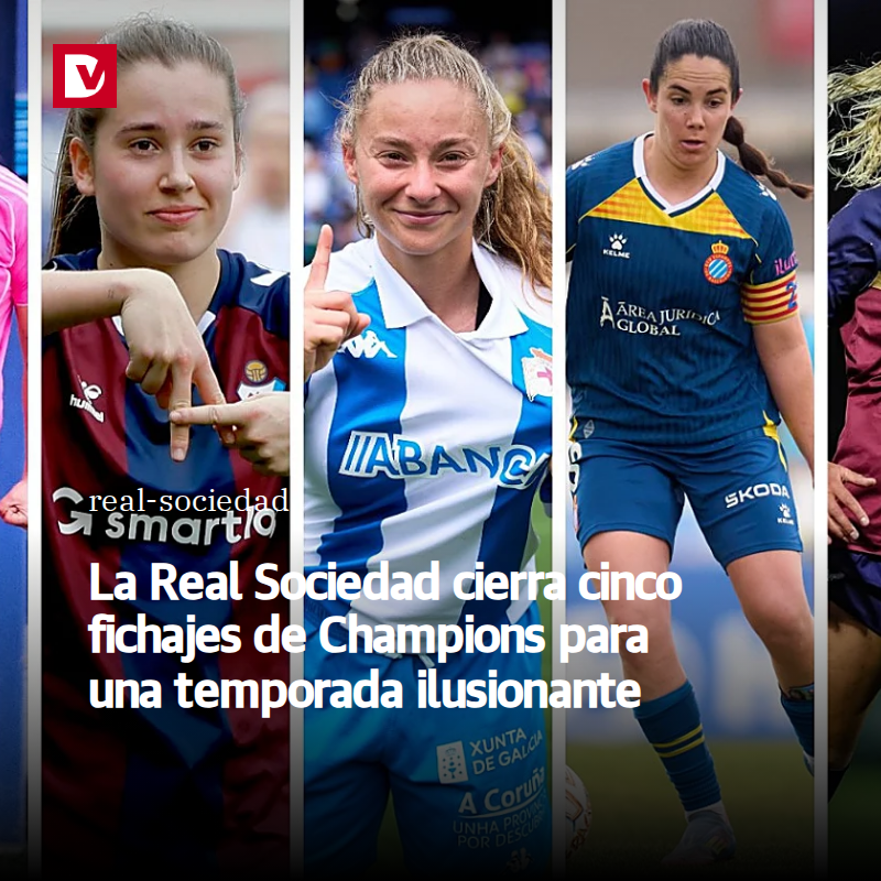 betierreala's tweet photo. El club txuri-urdin ata las llegadas de Sonya Keefe, Laura Camino, Ainhoa Marín, Ainoa Campo y Ava Seelenfreund, que reforzarán la plantilla de cara a la próxima temporada  #RealSociedad https://t.co/lMqwGT4SWH