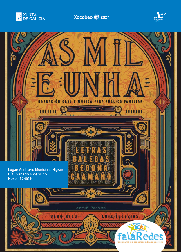 Falaredes's tweet photo. 🎭🎶 ‘As mil e unha’ #BegoñaCaamaño #FalaRedes

🗓️ 6/06 | 12:00 h
📍  Auditorio | Nigrán

ℹ https://t.co/lhXJfl2qtC https://t.co/gdTMjEsUgS