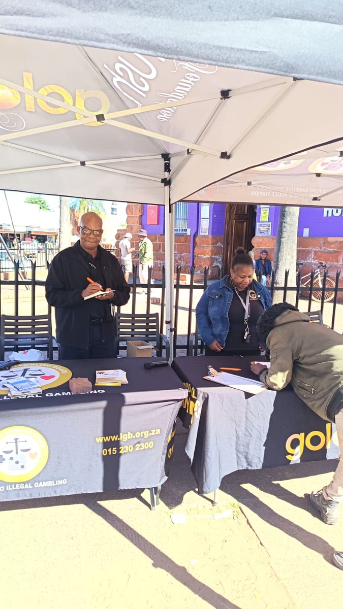 LimpopoGambling's tweet photo. LGB + NGB = Safer Gambling Spaces
🛡️ Promoting responsible gambling
❌ Fighting illegal gambling👥 Protecting our youth &amp; communities
Together, we’re betting on a safer future as we create Responsible Gambling and Illegal Gambling Awareness this week in Bela Bela. @SARGFoundation https://t.co/8Qng4Cym8R