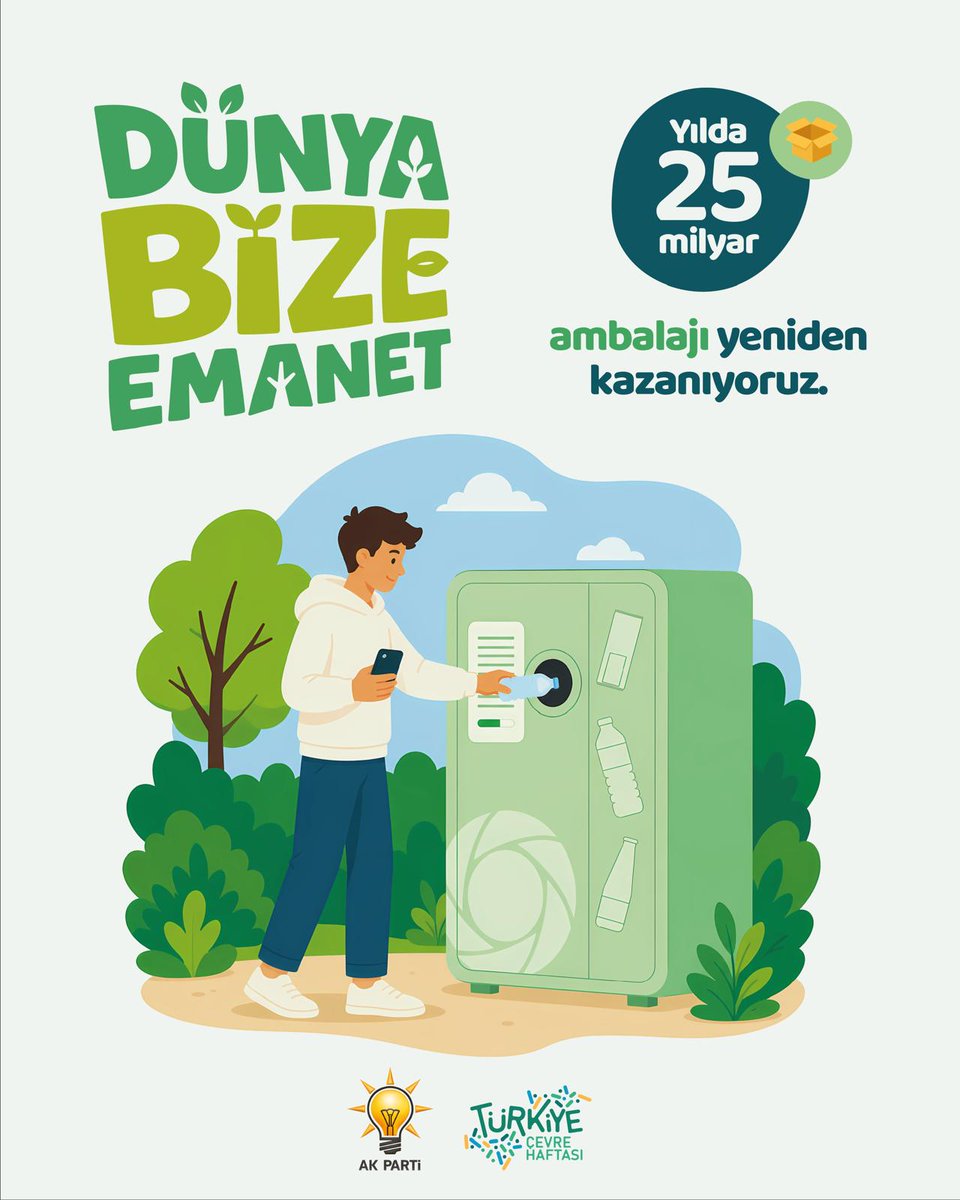 sapanca_akkadin's tweet photo. 🌍♻️ #DünyaBizeEmanet
Doğaya sahip çıkmak, geleceğimize sahip çıkmaktır. Daha temiz denizler, daha yeşil bir çevre ve daha yaşanabilir bir dünya için hep birlikte sorumluluk alıyoruz.
Geri dönüşümle kaynaklarımızı koruyor, çevre kirliliğiyle mücadele ediyor ve gelecek nesillere daha güzel bir dünya bırakmak için çalışıyoruz.
Unutmayalım; doğa bize miras değil, emanet. Bu emaneti korumak hepimizin görevi.
#DünyaBizeEmanet #TürkiyeÇevreHaftası #ÇevreyeDuyarlıyız #GeriDönüşüm #SıfırAtık #DahaYeşilBirTürkiye 🌱🌍

@tugbaisikercan