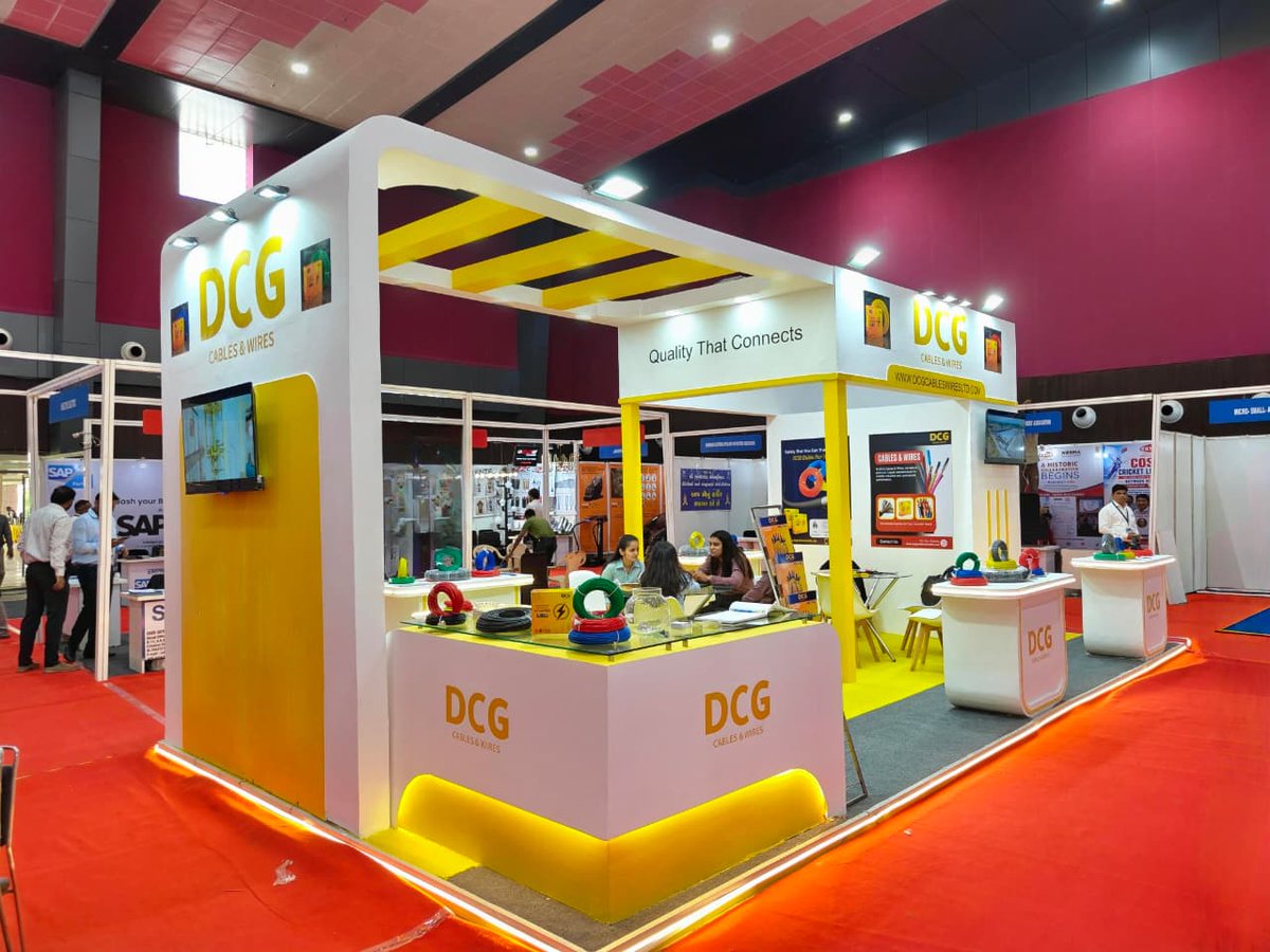 DCGCables's tweet photo. ⚡ Showcasing DCG Cables &amp; Wires at Electric Exhibition 2026.

Take a look at our exhibition booth featuring our range of House Cables designed for safety, performance, and reliability.

📍 Booth No. H-7,8
📍 Gujarat University Convention Centre, Ahmedabad

#DCGCables https://t.co/nNIBT19ksl