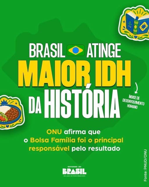 EBeirute's tweet photo. For the first time, Brazil has reached the UN’s “very high” Human Development category, with a record HDI of 0.805 in 2024. Education showed the strongest gains over the past decade. This progress reflects Brazil’s commitment to the UN 2030 Agenda for Sustainable Development. https://t.co/p7J2c84cxz
