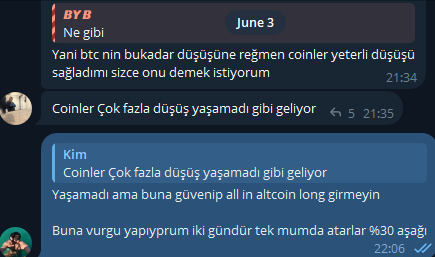 traderbyb's tweet photo. Benim içim rahat herkesi uyardım ısrarla longlamayın altcoinlere güvenmeyin dedim

Bir çoğu battı zaten haberiniz yok

Sıfır spot ürünüm var ve her zaman yayınlarda da söyledim #Altcoin alacaksanız alın ve SATIN tutmayın holder olmayın 

Tutacağınız dönem bu dönem değil https://t.co/fw1Rda3w6C