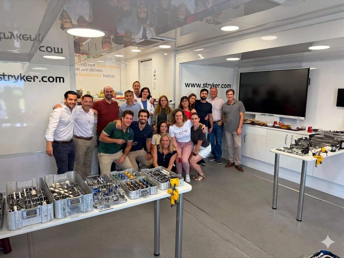 GVAsagunt's tweet photo. 🚚Así hemos disfrutado en el @GVASagunt de la formación y talleres con "Mobile Education Centre", donde hemos podido ver muestras e instrumentales del porfolio de Trauma &amp; Extremities.
#stryker #AcademicCoursesforHealthcare https://t.co/AODn5LSgaE