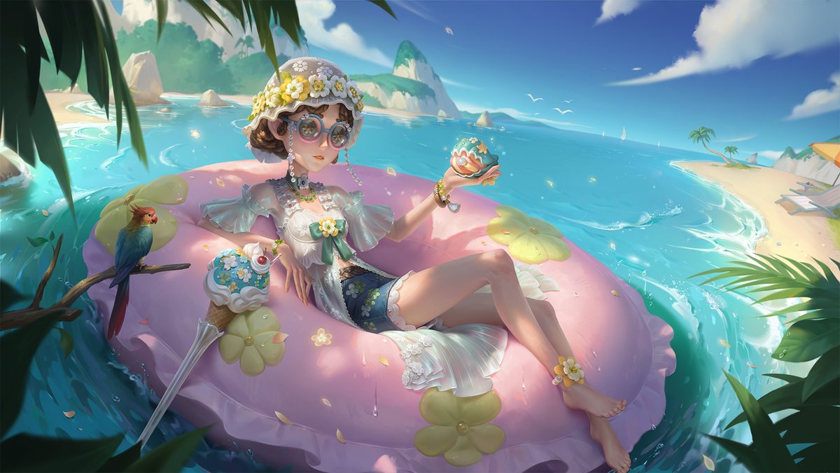 GameIdentityV's tweet photo. Dear Visitors,
First look at the limited S Costume Packs for The Mind's Eye and Naiad — coming to the in-game shop on June 25! 🏖️
#IdentityV https://t.co/FCDOybfsxZ