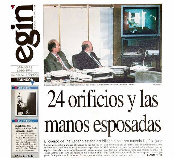 ideiazabaldub's tweet photo. 1998ko ekainaren 5ean, Ertzaintzak Inaxi Zeberio lizartzarra hil zuen Gernikan tirokatuta, Pablo Picasso kaleko etxebizitza bat asaltoz hartu ostean.

Eskuburdinak bizkarrean jarrita zituen eta 24 bala zulo gorpuan. 

Atutxa sailburuak zilegizko defentsa izan zela esan zuen. https://t.co/SSryRa9p8J