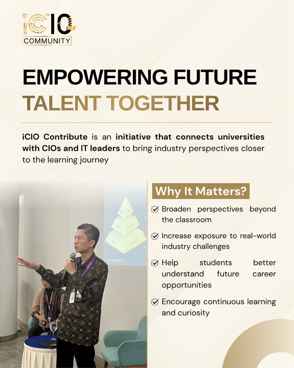 iCIOCommunity's tweet photo. Building future-ready tech talent requires academia–industry collaboration through iCIO Contribute, where leaders partner with universities to bridge education and real-world tech challenges.

Get in touch with us: committee@ciocommunity.org

#iCIOContribute #UniversityPartner https://t.co/ird8mysVNI