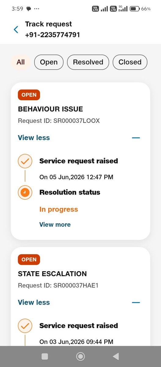 vigrahya's tweet photo. @JioCare @reliancejio now there are 3 service requests but unfortunately no resolution. Should I assume that your engineers are incompetent or unwilling to fix this and discontinue the service? Even escalations are ignored. https://t.co/hFbrWEIpiA