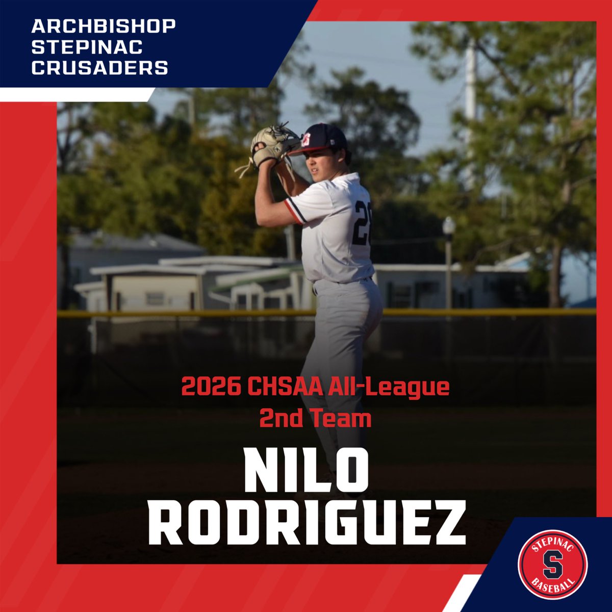 Step_Baseball's tweet photo. Congratulations to our 2026 CHSAA All-League Selections on this well-deserved honor!
Nate Baumstark - 1st Team
Nilo Rodriguez - 2nd Team
James Cosgrove - 2nd Team
#GoCrusaders #earnit https://t.co/tJTTRZsbm4