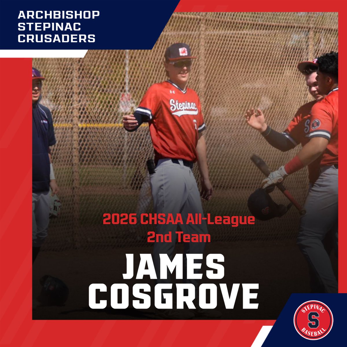 Step_Baseball's tweet photo. Congratulations to our 2026 CHSAA All-League Selections on this well-deserved honor!
Nate Baumstark - 1st Team
Nilo Rodriguez - 2nd Team
James Cosgrove - 2nd Team
#GoCrusaders #earnit https://t.co/tJTTRZsbm4