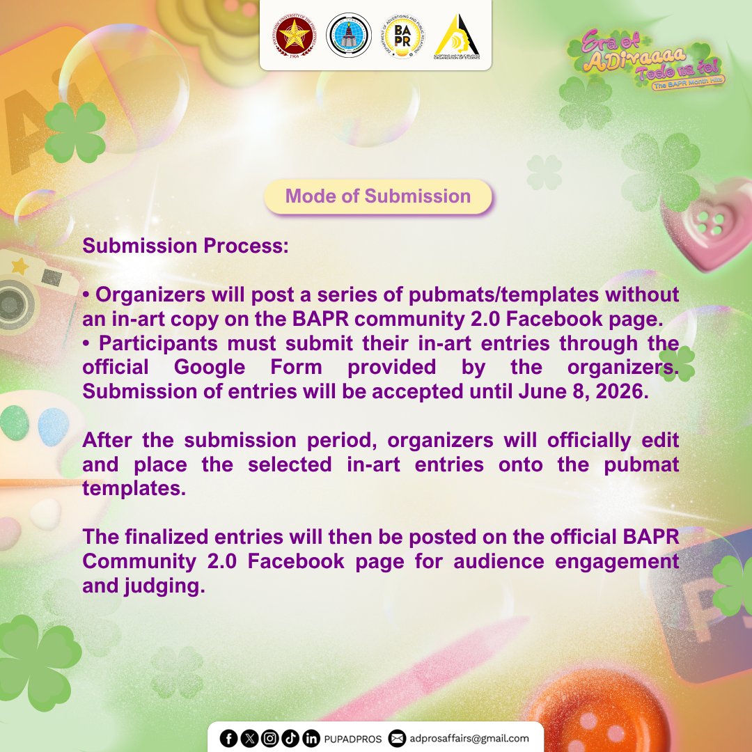 PUPADPROS's tweet photo. Campus fashionista and a copywriter? That’s the duality of an ADiva ✨

If you can create scroll-stopping captions, this is your chance to be part of this creative writing competition. Malay mo, ikaw ang manalo. https://t.co/Abb6WrSzhm