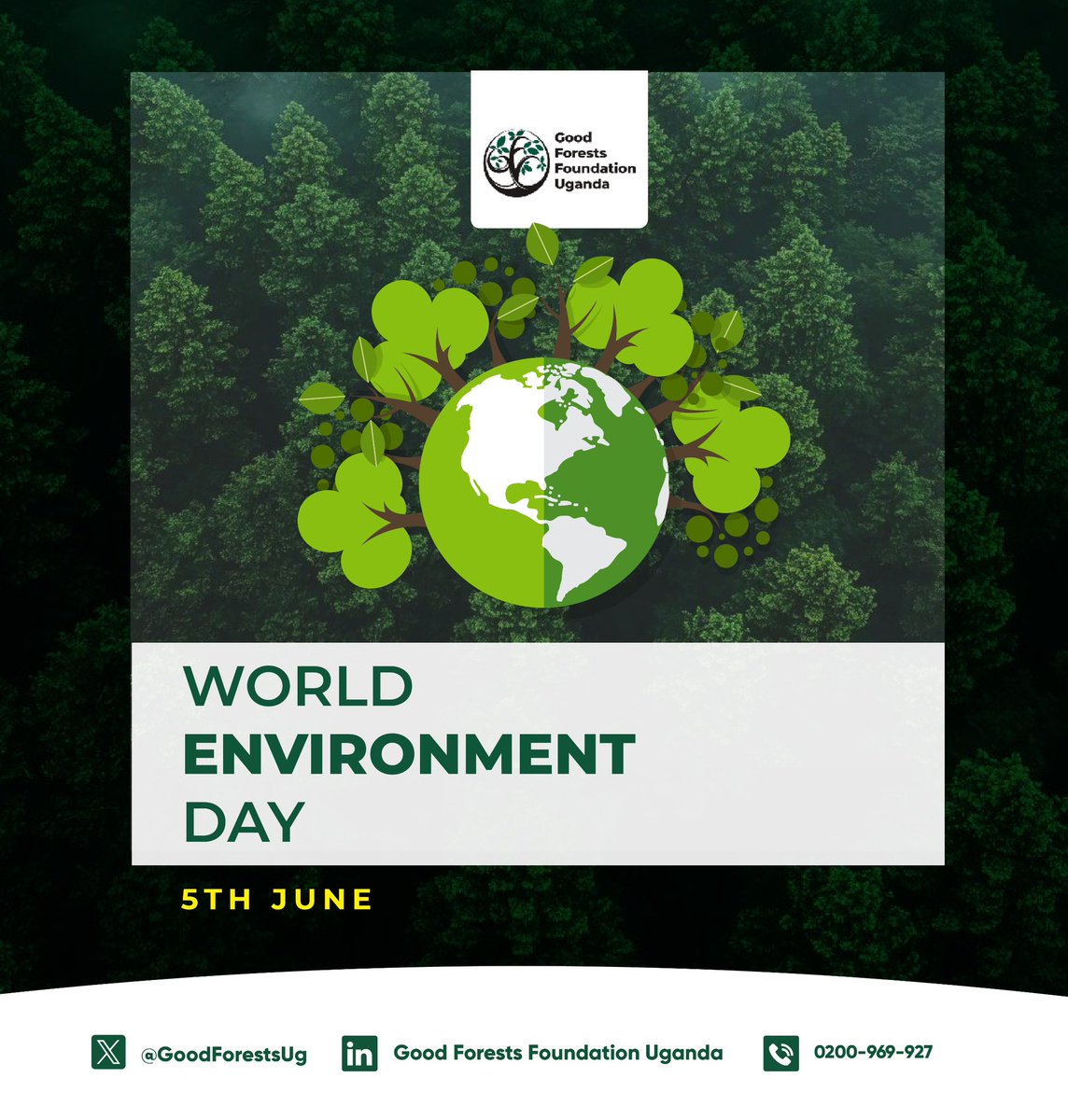 GoodForestsUg's tweet photo. Today, June 5th; #WorldEnvironmentDay,  we join the global community in celebrating the power of nature and renewing our commitment to protect it 👌
Happy #WorldEnvironmentDay 2026. https://t.co/dkUxDx5V47