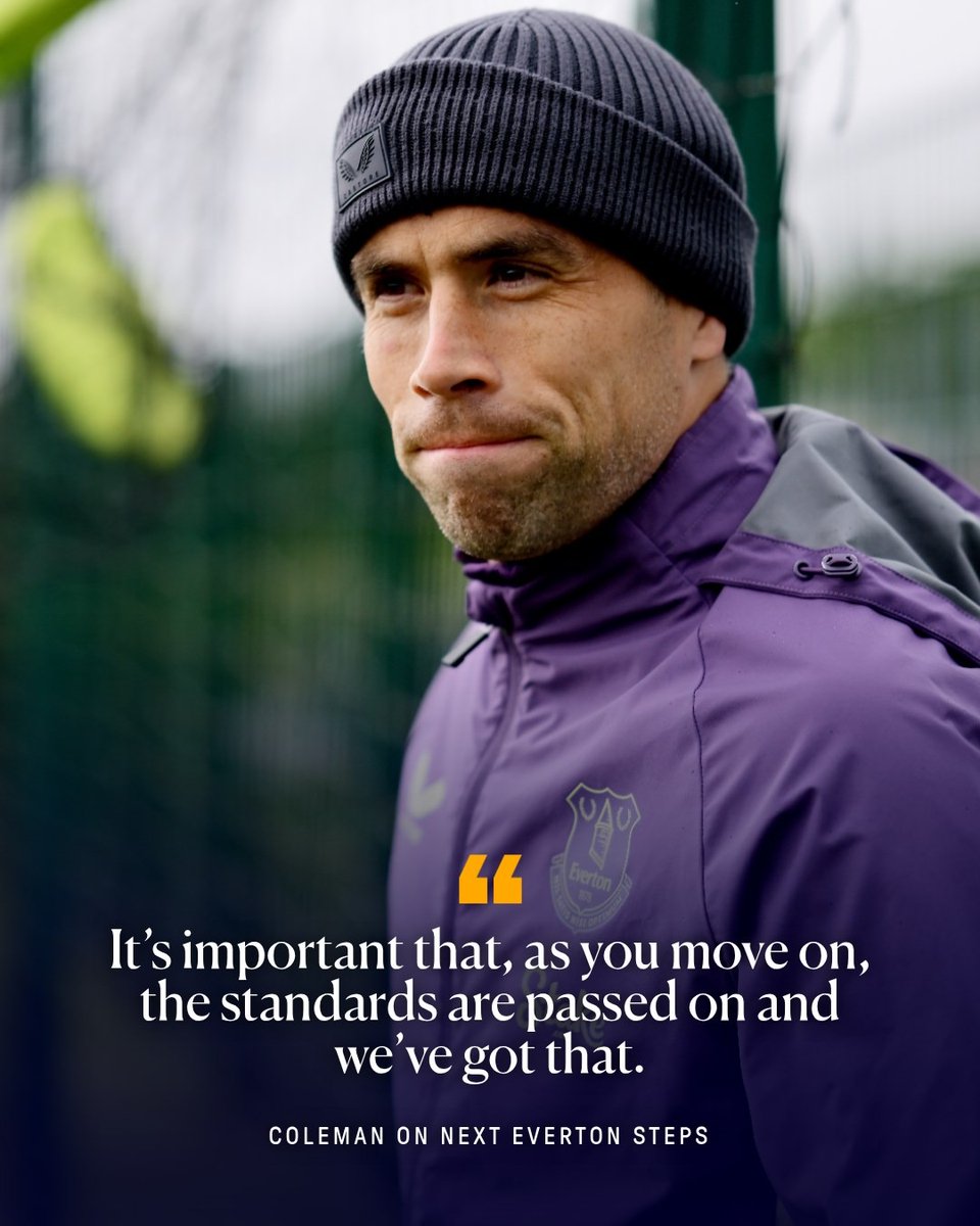 Everton's tweet photo. "It's important the fanbase keep pushing them because, ultimately, as I’ve said so many times, it's a massive football club."

Coleman on next Everton steps. 💙