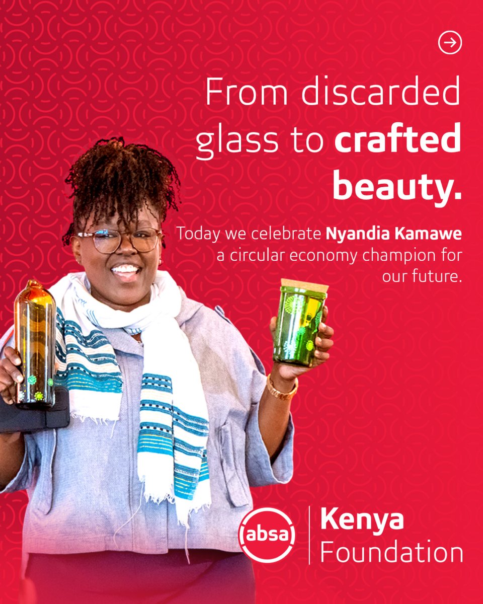 AbsaKenyaFdn's tweet photo. Stories like Nyandia’s remind us that some of the best solutions are inspired by nature, where nothing truly goes to waste 🌍

This World Environment Day, we celebrate changemakers who are turning waste into opportunity and reimagining a more sustainable future. https://t.co/FSHcOvUbV4