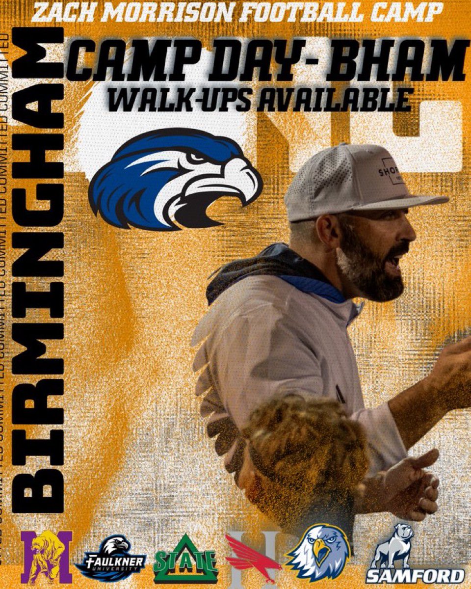 CoachDietlSU's tweet photo. Satellite Camp #1 ‼️

Birmingham, AL - Chelsea HS
11:00 AM
Walk-Ups Welcome!

https://t.co/GZy1D9OzJG https://t.co/mII6xJ7vC2