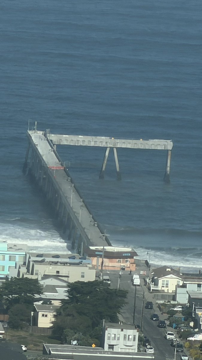 StanleyRoberts's tweet photo. We might be saying goodbye to 53 year old @Pacifica Pier. 
I kinda knew this was coming after seeing noticeable deterioration since 2022. https://t.co/LRapm36o8k