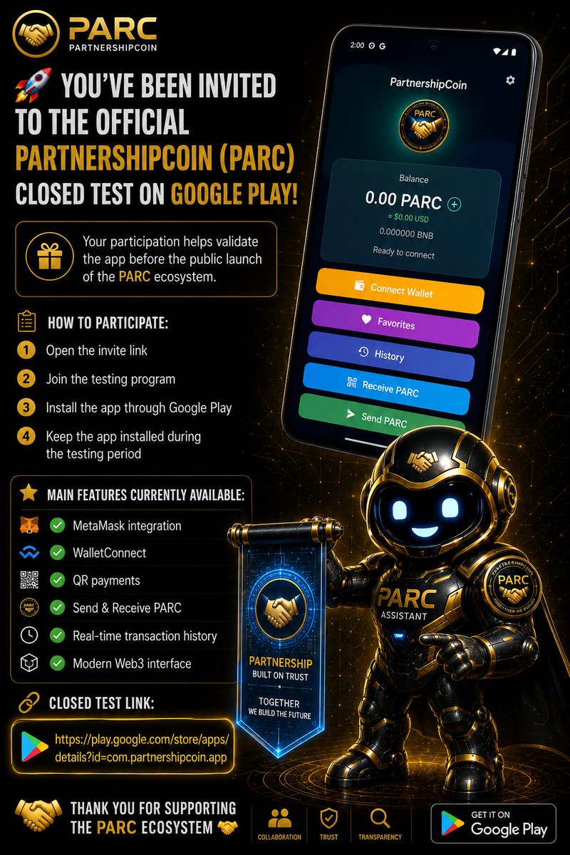 PARCCoin's tweet photo. #PartnershipCoin #PARC #Web3 #Crypto #BNBChain https://t.co/uBhQu63Axe
