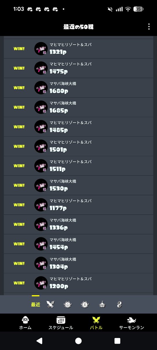 ryuuta5514's tweet photo. ナワバリってこんなに勝てるルールだったっけ https://t.co/slT8tVGA7W