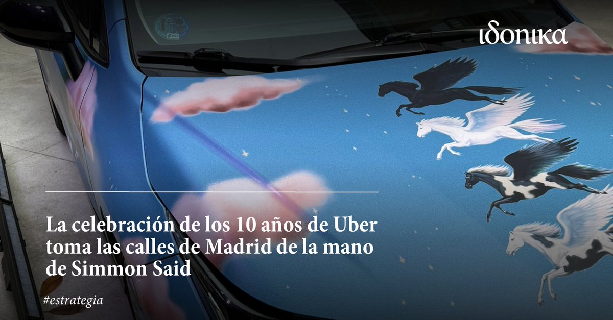 Idonika's tweet photo. Los 10 años de @Uber_ES siguen en movimiento 🚕 Como parte de la celebración de su aniversario en España, varios vehículos de la plataforma recorren las calles de #Madrid intervenidos con dos obras de @simmonsaid  ❤️‍🔥 Una activación que hace circular la creatividad https://t.co/XCvwpE0iS4