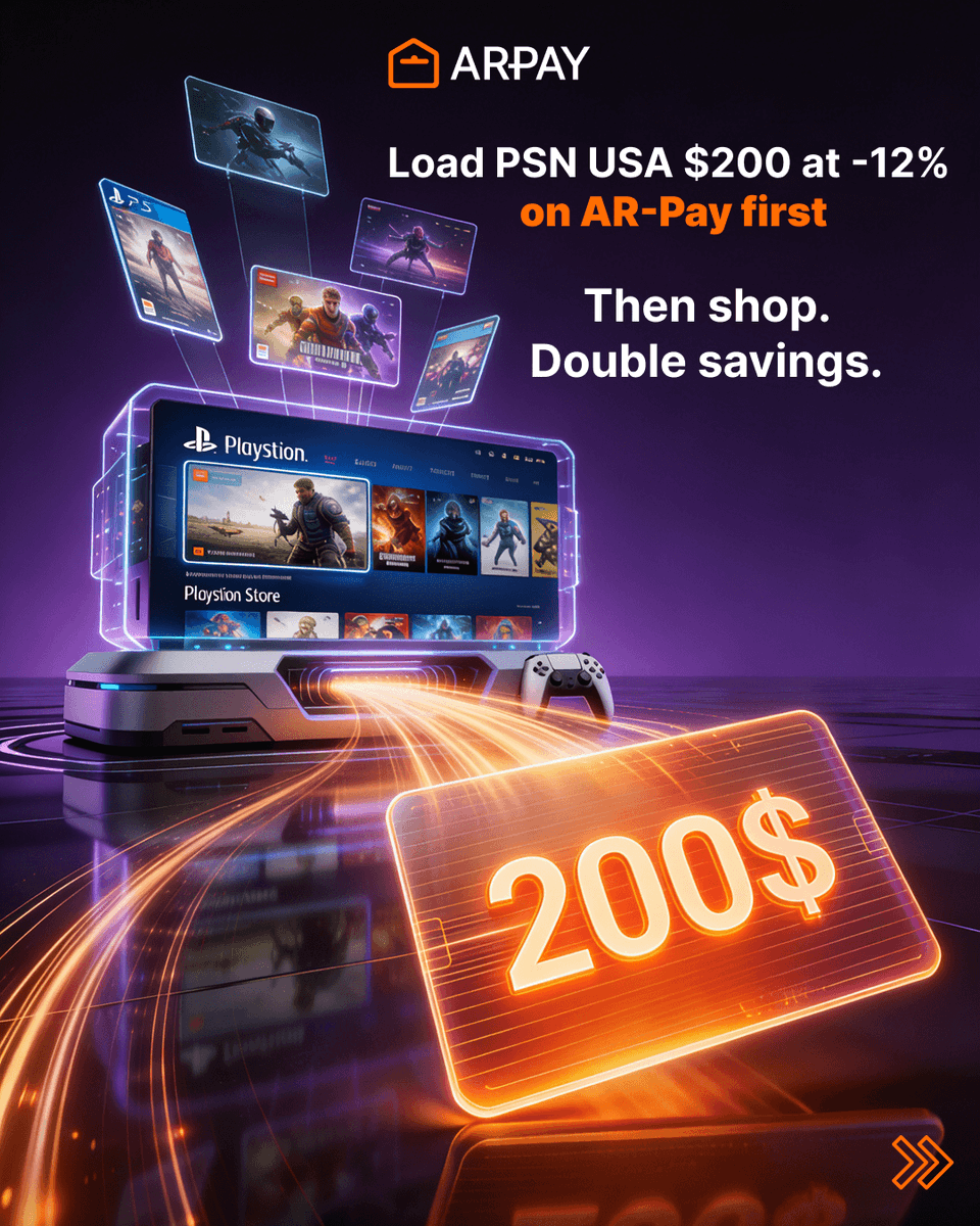 arabpayment's tweet photo. PS Days of Play ends June 10.
2,000+ games discounted on PSN right now.
move: load PSN credit at -12% on AR-Pay first → then shop the sale.
stacking discounts on both sides.
code in 60 sec → https://t.co/xyIWMq3Rbw
#PlayStation #DaysOfPlay #PS5 https://t.co/YIjFTyPhuM