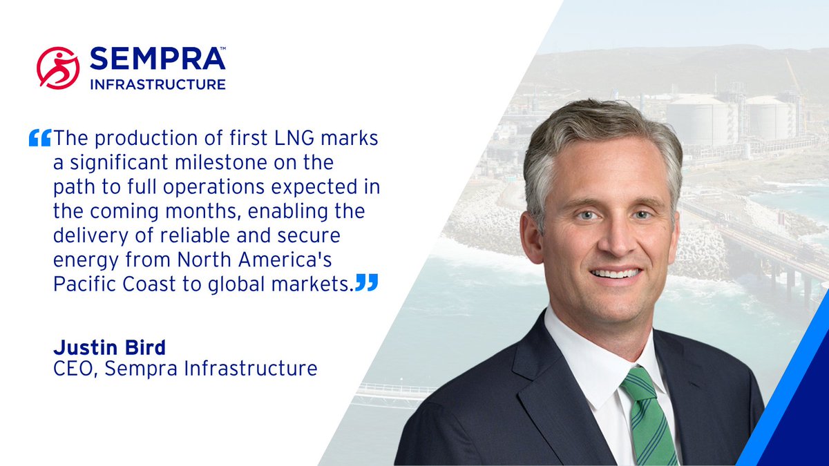 SempraInfra's tweet photo. We recently announced that ECA LNG Phase 1 has successfully begun producing LNG as part of the commissioning process toward commercial operations.

➡️Learn more about this milestone achievement: https://t.co/y2voFEyfgv https://t.co/dix0NibzhR